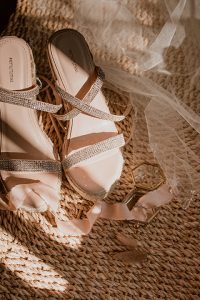 Brides shoes and jewellery