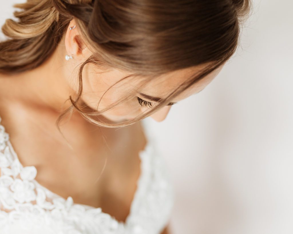 bride face close up